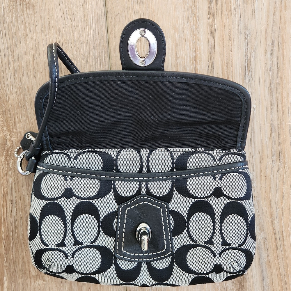 Coach Monochrome Patterned Wristlet